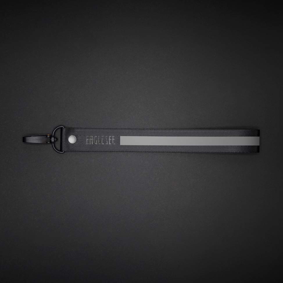 Medium Dark Grey Text Line Lanyard