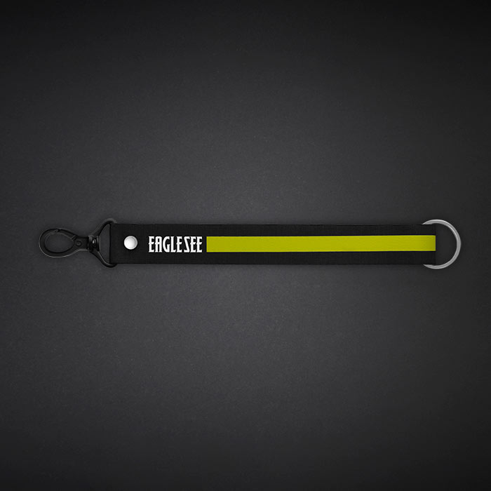 Medium Yellow Text Line Lanyard