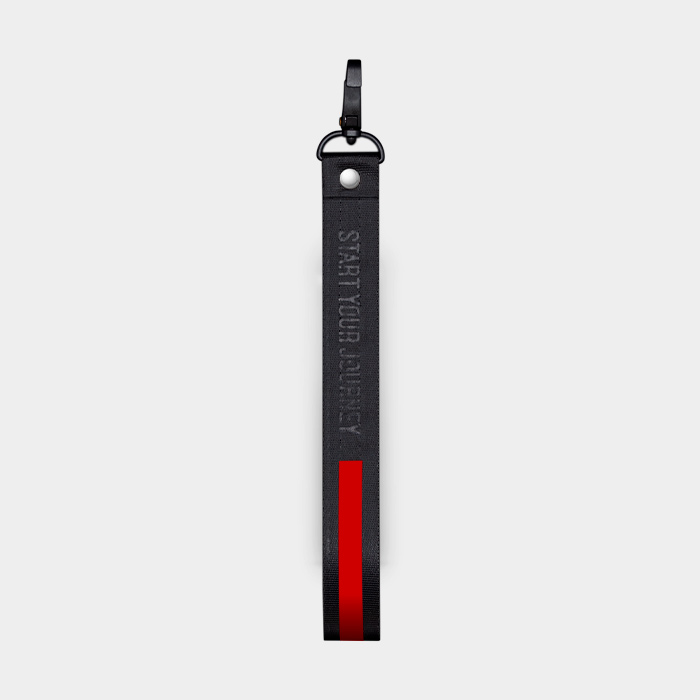 Medium Red Text Line Lanyard