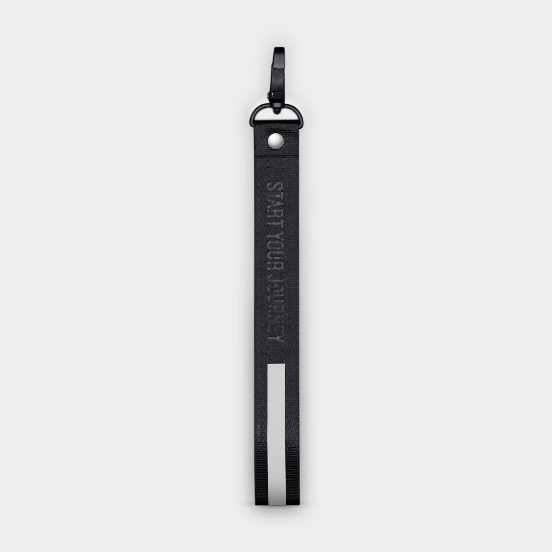Medium Silver Text Line Lanyard