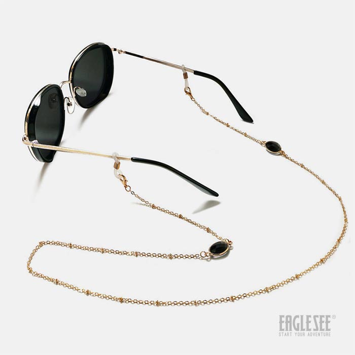 Black Big Stone Chain