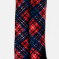 Red/Navy Tartan Cotton
