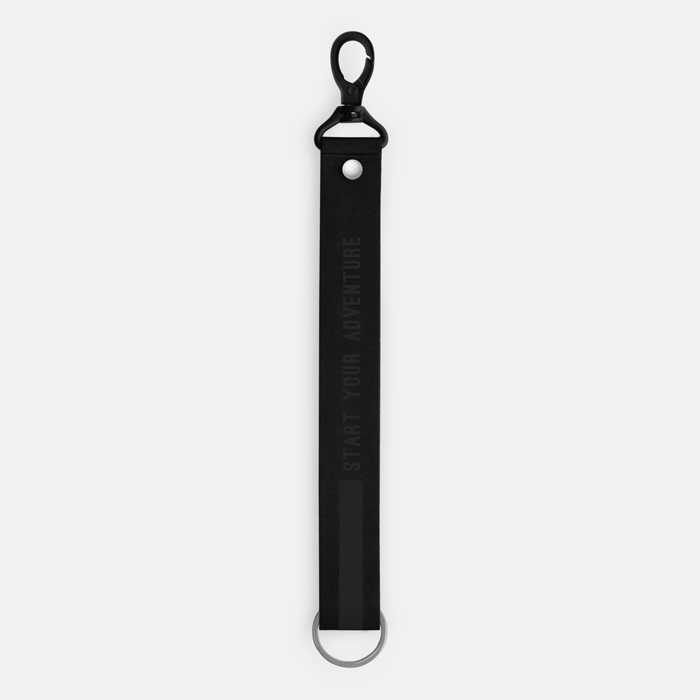 Medium Black Text Linee Lanyard