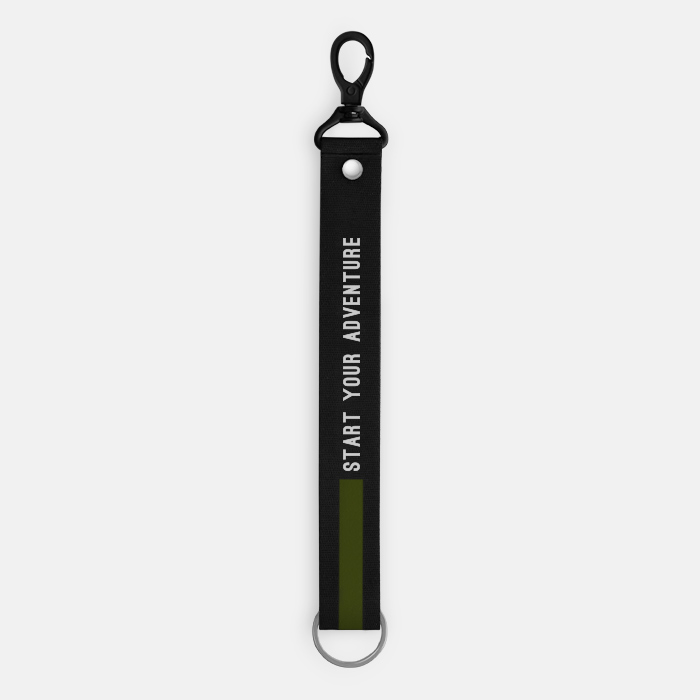 Medium Green Text Line Lanyard