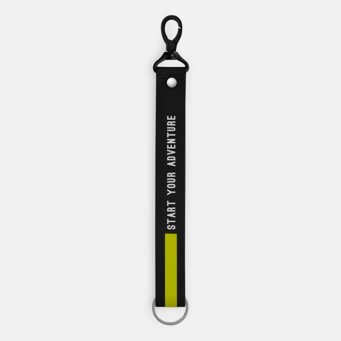 Medium Yellow Text Line Lanyard