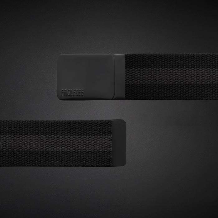 Black Dark Grey Line Belt