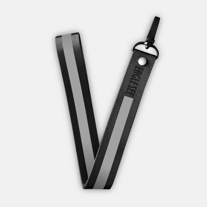  Large Dark Grey Text Line Lanyard 